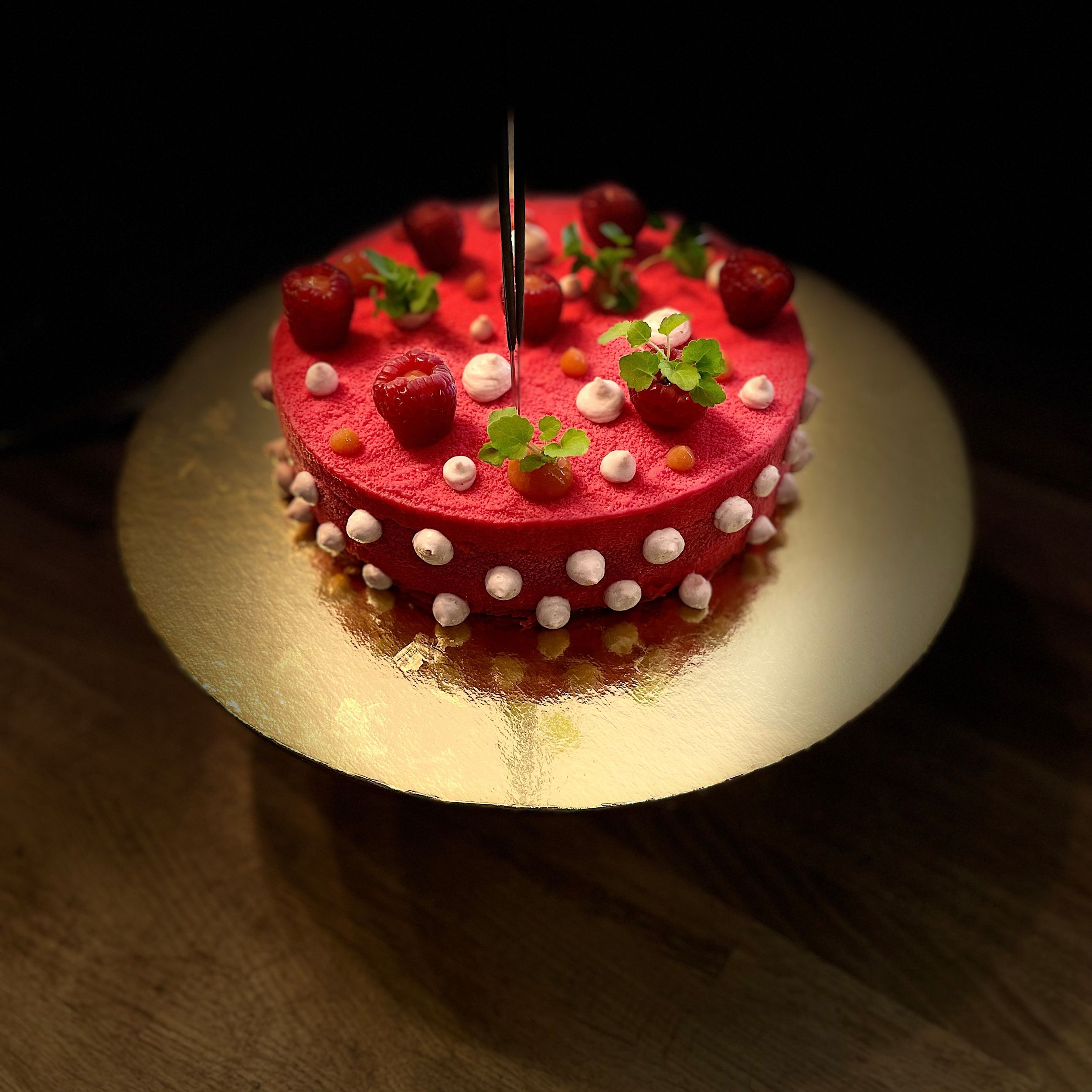 Gâteau d'anniversaire fruits rouges